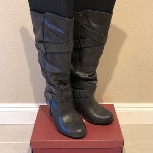 Madden Girl Pint Slouch Boots (Grey)